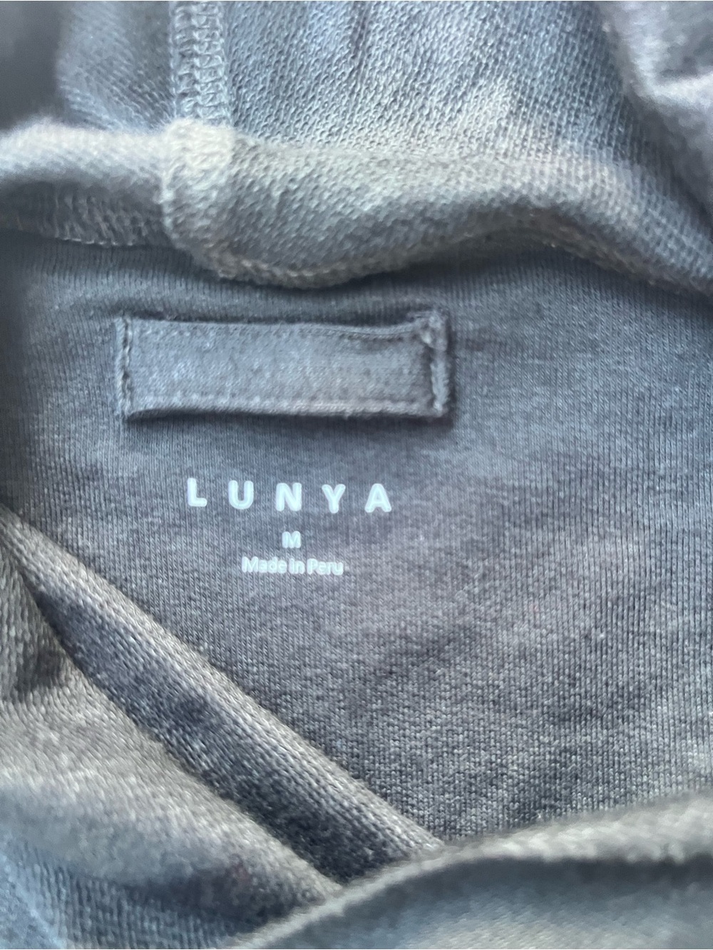 Lunya The Robe Dress Wrap In Black Pima Cotton Size Medium Loungewear Pockets - Picture 10 of 12
